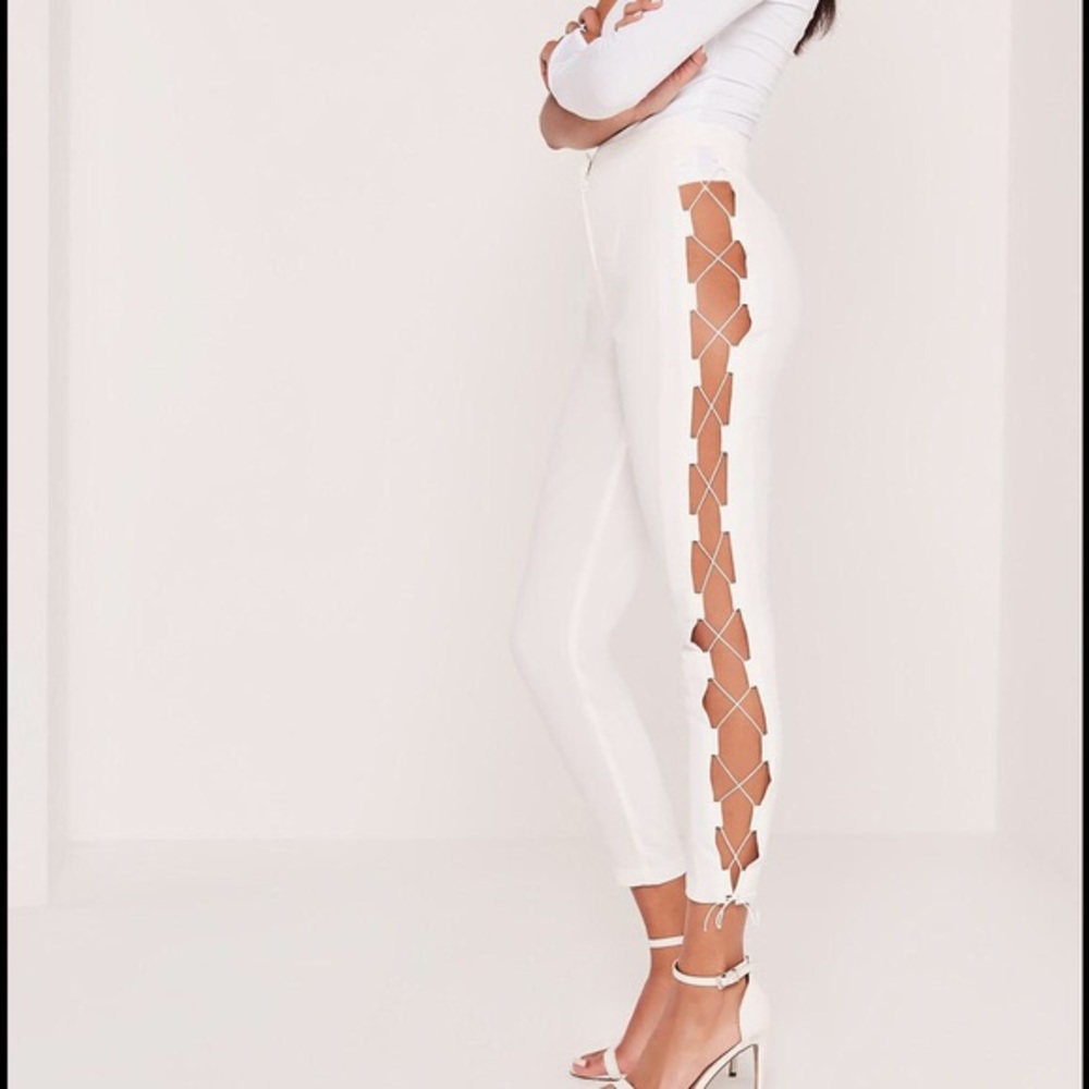 Misguided x Carli Bybel Cutout Pants